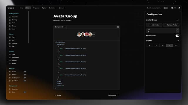 Once UI Design System for Figma & Next.js